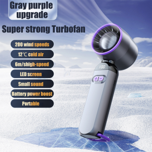 Mini and portable Handheld Fan hand fan REFRIGERATION! comparable to outdoenair Cohditioners kipas mini viral sejuk 小风扇 turbo fan 100Wind Speeds/16℃Cold Air/10m/s High-Speed/LEDScreen/Noise Reduction/BatteryLevel Display mini fan rechargeable kipas angin