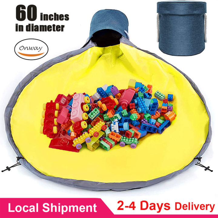 Onway Toy Storage Bag and Play Mat, Outdoor Quick Toy Storage Basket