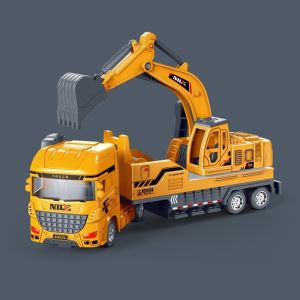Excavator Truck Toys Boom Truck Dump Truck Crane Bulldozer Backhoe Toy Kids Toys Construction Large Car Toys for Boys