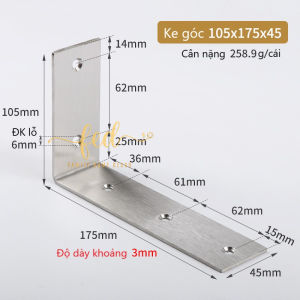 (Combo 2 cái) Giá Đỡ Kệ Gắn Tường Bằng Thép Không Gỉ Cặp Ke Góc Chữ L Đỡ Kệ Gỗ Giá Sách Chắc Chắn Thẩm Mĩ