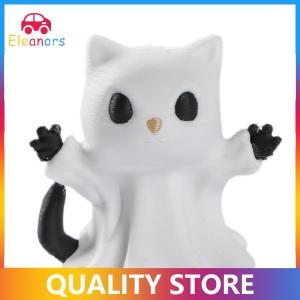 [Eleanor] 1Pcs Trang Trí Nội Thất Thủ Công Mini Mèo Con Ma Trang Trí Dễ Thương Máy Tính Để Bàn Bầu Không Khí Halloween Cảm Giác Gửi Bạn Gái Mèo Quà Tặng