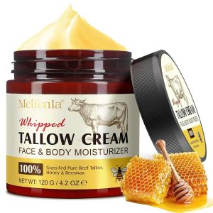 Beef Tallow for Face Organic Beef Tallow for Skin 100% Grass Fed Beef Tallow Moisturizer for Skin Care Tallow and Honey Balm for Sensitive Skin Tallow Face Moisturizer Deeply Nourishing for Body