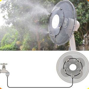 Bộ Phun Sương Quạt Gió Mát- Hệ Thống Làm Mát Sương Mù Vòng Phun Sương Gắn Quạt Công Nghiệp
