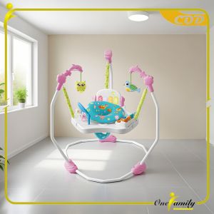 ONE-M388 Mainan Bayi Baby Jumper Musik Lampu / Kursi Lompat Jungle Putar 360 Derajat / Bouncer Bayi