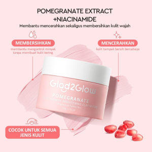 [BPOM] GLAD2GLOW Brightening | Anti Acne | Pore Clay Mask Refines Pores Calms Acne Purifies Brighten Smooth Skin | Jar | Stick