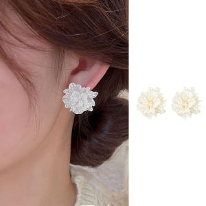 Corinna Spring Summer Camellia Flower Earrings 925 Silver Temperament Girl Simple Trendy Cute Earrings TOPSELLING
