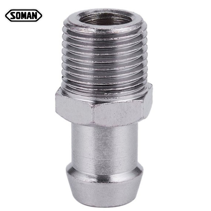 SPP Chrome 45° Heater Hose Fitting – 1/2 NPT To 5/8 Barb, Intake Manifold