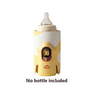 GAOSU Đa chức năng Máy hâm sữa cho bé Không dây Màn hình LED Máy hâm sữa mẹ Thông minh 6 Cấp Độ Nhiệt Vỏ giữ nhiệt bình sữa Du lịch ngoài trời