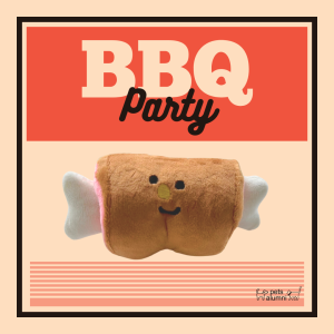 BITEME KOREA ของเล่นสุนัขรูปบาร์บีคิวเนื้อ Barbecue meat ของเล่นโนสเวิร์ค