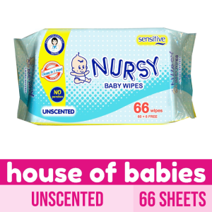 Nursy Baby Wipes Unscented 66 Sheets