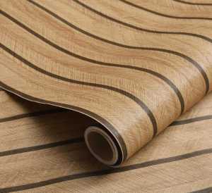 WALLPAPER DINDING RUANGAN STIKER DEKORASI DINDING TERBARU MOTIF PANEL SERAT COKLAT MUDA 45CM X 8M