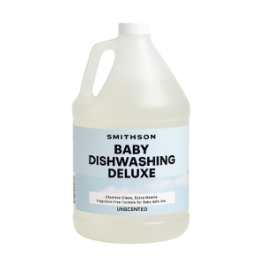 Smithson Baby Dishwashing Liquid Soap 1 Gallon Deluxe Unscented – Premium Grease-Cutting Formula for Sparkling Clean Dishes Gentle on Hands Tough on Oil and Residue Ideal for Home Business and Bulk Use