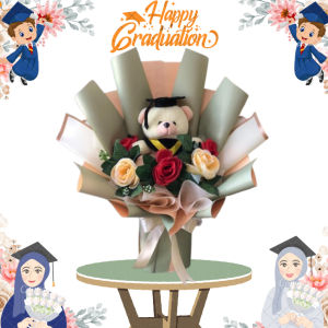 Buket Boneka Wisuda Cokleat Terbaru Bouquet Bunga Artificial Boneka Mewah Elegan Ulang Tahun Kado