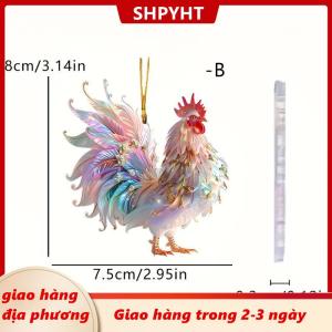 [COD] SHPYHT Giao hàng địa phương Acrylic Hoa Trang Trại Gà Dậu Móc Chìa Khóa Keychain Túi Phim Hoạt Hình Đồ Trang Sức Cho Phụ Nữ Cô Gái Chủ Xe quyến rũ