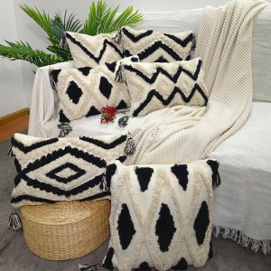 Boho Cushion Cover 45x45cm/30x50cm Woven Tufted Throw Pillow Covers Decorative Chenille Luxury Pillow Case for Sofa Bed Chair Nordic Home Decor