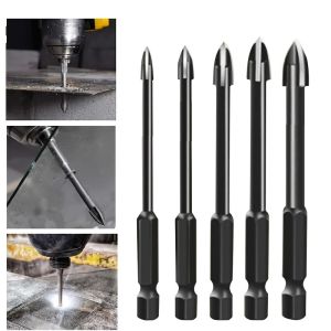 5pcs Universal Drill Bit Set - Multifunctional Anti-Rust Cemented Carbide Attachments For Power Tools