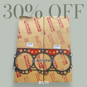 ปะเก็นฝาสูบ HINO K13D รหัส 11115-2220A (ปะเก็นไฟ) เกรด OEM แท้ๆ ประเก็นฝาสูบฮีโน่อย่างดี (1ชุด=2แผ่น)/BSNRKL