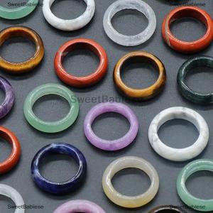 [COD] SweetBabiese 1pcs đá tự nhiên Nhẫn Tinh tế mã não pha lê nhẫn cho phụ nữ cô gái thời trang ngón tay nhẫn tiệc cưới trang sức phụ kiện Quà Tặng