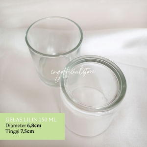 Gelas Kaca Polos 150ml Ukuran Tanggung Medium Tahan Panas | Gelas Whiskey atau Gelas Lilin