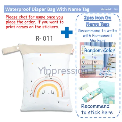 Diaper Bag Wet Bag Shower Bag Waterproof Bag Double Zipper Diaper Bag Nappy Changing Stroller Organizer Bag