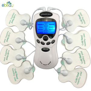 ebeau 8 Pads Digital Therapy Machine Tens Massager Neck Massager Back Massager Vibrating Electronic Pulse Massager Body Shaper Slimming Electronic Massager Tens Acupuncture Hand Massager Massage Machine for Back Pain Foot Massager for Blood Circulation
