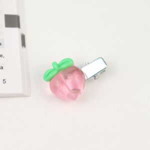 MD-C1195 Jepit Rambut Bunga Mawar Love Peach Pita Wanita Korea Jepit Rambut Pink Mini Baby Hairclip