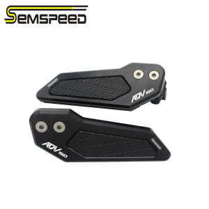 SEMSPEED Motorcycle CNC Rear Footrest Footpegs Passenger Foot Rest Peg Plate Footpad For Honda ADV 150 ADV150 2019 2020 2021 2022