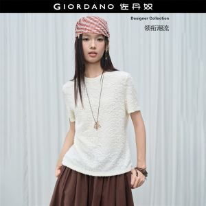 Giordano Women Women Round Neck T-Shirt Free Shipping 18326507