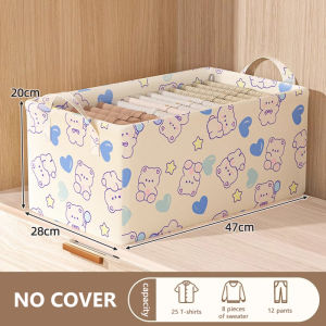 GREENSINDOOR Clothes Storage Box Large Capacity Steel Frame Underwear Storage Drawer Foldable Moisture-proof