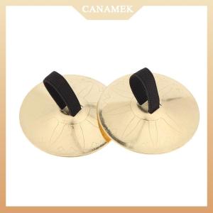 [CANAMEK] 1Pair Copper Finger Cymbals Small Finger Cymbals Belly Dancing Mini Cymbals Musical Instrument Saucers For Dancer Party
