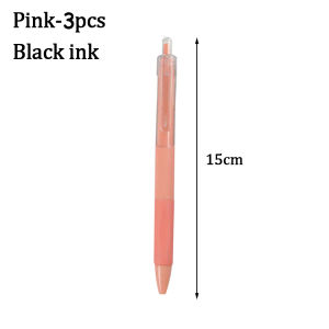 3pcs Pen Black refill Macarone Exterior Gelpen Ballpen gel ink pen