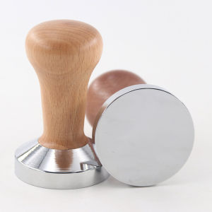 🎁 LAHOME Tamper Espresso Wood Hand Tamper 51mm Tamper Coffee Tamper Coffee Press Tool Tamper Espresso Ecocoffee 304 Stainless Steel Coffee Tamper 51MM Maracoon Coffee Distributor Coffee Powder Hammer KFJ