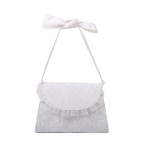 ใหม่! กระเป๋าสะพายข้างลูกไม้ ดีไซน์โบว์ สไตล์หวาน สำหรับผู้หญิง