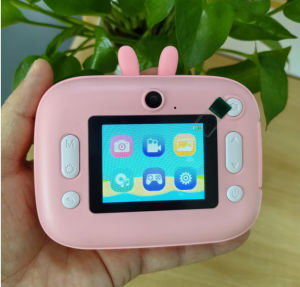 Childrens Camera Cartoon Mini Digital Camera HD Photo Printer Thermal Printing Camera Birthday Gifts for Girls Boys Age 3-10 1080P HD Digital Video Cameras for Toddler,Portable Toy for 3 4 5 6 7 8 9 10 Year Old Children