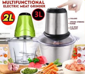 Aldawaar Stainless Steel Electric Chopper Mincing Machine Vegetable Fruit Meat Cutter Blender Processor Meat Grinder 9P2