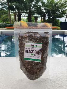 100 grams Organic Pure Natural Black Chia Seeds - Black Chia Seeds with Omega 3 Non GMO Vegan Detox Organic Chia Seeds Good Source of Antioxidants Iron & Calcium Black Chia Seeds For Slimming Keto Diet Vegan Low Carb Diet Weight Loss Pure Chia Seeds