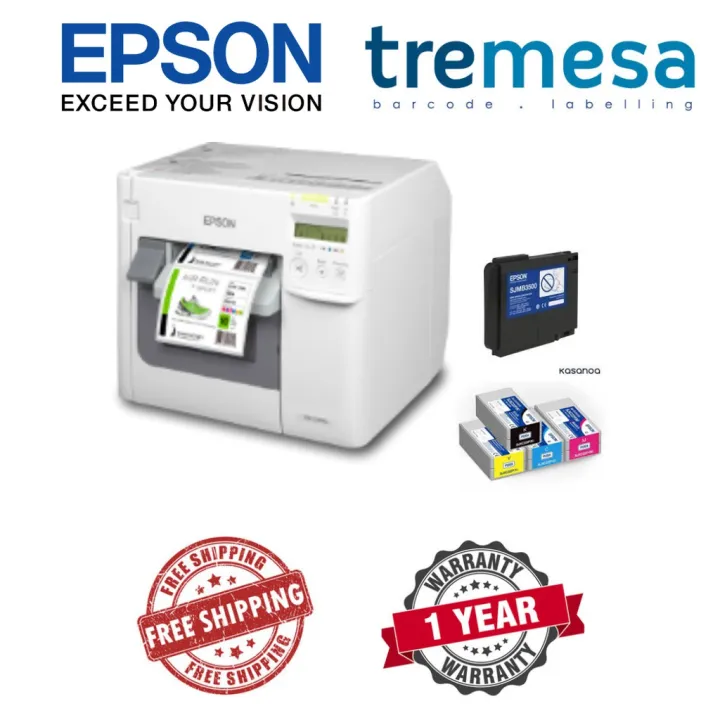 Epson Inkjet Colorworks C3510 On-Demand Color Label Printer