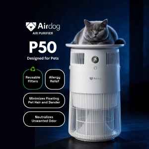 Airdog P50 Air Purifier ♻️ Washable and Reusable Filters | Safe for Babies & Pets | Removes Allergens Odors & Dander | Covers up to 40 SQM | App Control