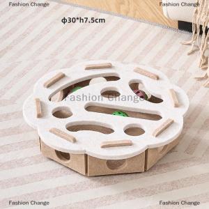 [COD] Fashion Change Interactive Cat Puzzle Plaything Puzzle Felt Box For Indoor Cats Kitten Mental Training Tools Hide And Seek Cat Agility Toys
