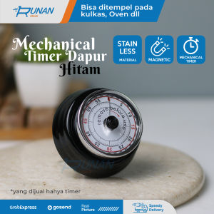 Timer Dapur Mekanikal Timer Masak Mekanik Magnetic Oven Magnet Hitam