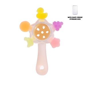 Baby Pro Star Shaped Soft And Safe Rattle Silicone Teething Toy Teething Relief Sensory Exploration