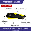 Safety Cutter Retractable Blade, Replaceable Blade, Safer than Penknife [Safety Knife, Safety Box Cutter, Ergonomic, Ambidextrous, Edge Guides, Trigger Activated, Blunt Tip Blade, Blade Lock, Protect Users, Prevent Content Damage]. 