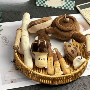 NOBLELUX Cartoon Plant Plush Doll Keychain Traditional Multicolor Cute Keyrings Creative Design All-heal Lucky Charm Crying Mushroom Keychain Hanging Pendant