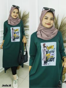 Baju Wanita Terbaru START MIDI DRESS Bahan KAOS KATUN CPMBED 24 S APK SABLON SIZE S M L XL DAN XXL