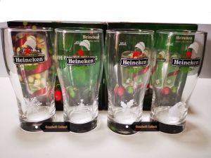 Heineken Vintage Christmas Glass 0.25L 4in1 set glasses Limited Edition 2011 Xmas collection gift CNY glassware