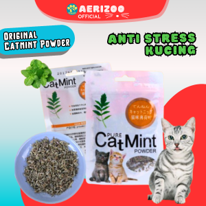 Catnip Catmint Powder Camilan Kucing Bikin Fly Mengatasi Stress dan Mood Buruk Kucing Aerizoo