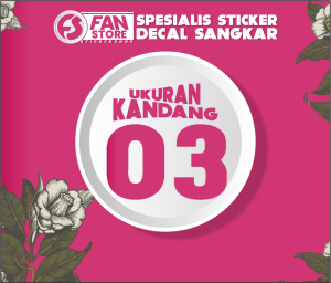 Decal Sangkar Murai Hologram UV - Sticker Tebok Murai