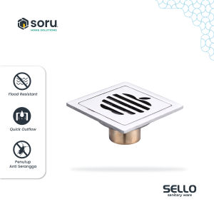 SORU - Saringan Got Kamar Mandi - Floor Drain Stainless Steel Katup Anti Bau - SELLO SL6103