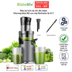 [ BẢO HÀNH 12 THÁNG] Máy ép trái cây tốc độ chậm Thương hiệu Biolomix SJ-017 Dung tích 800ml Công suất 200W - Hàng Nhập Khẩu Mỹ