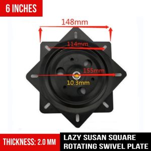 Lazy Susan Square Steel Rotating Swivel 360° Turntable Seat Swivel Base Home Bar Furniture Hardware 360° Turntable Bar Stool Swivel Plates for Sofa Dining Barstools
